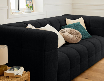 Canapé 3 places en tissu texturé Suzano