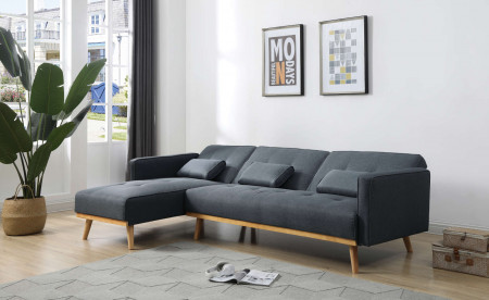 Finlande - Canapé d'angle réversible convertible - Style scandinave - Tissu Finlande - Canapé d'angle réversible convertible - Style scandinave - Tissu