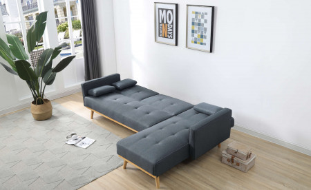 Finlande - Canapé d'angle réversible convertible - Style scandinave - Tissu Finlande - Canapé d'angle réversible convertible - Style scandinave - Tissu