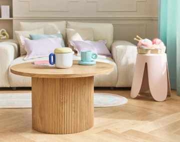 Table basse ronde en bois...