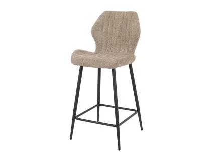 Lot de 2 tabourets support lombaire en tissu bouclette sable Dahi