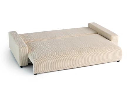 Canapé 3 places convertible avec coffre en velours côtelé Pivoine