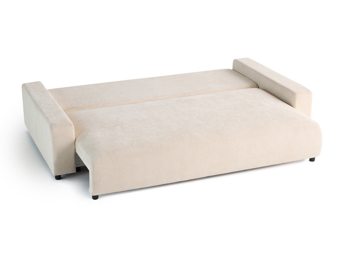 Canapé 3 places convertible avec coffre en velours texturé Pivoine