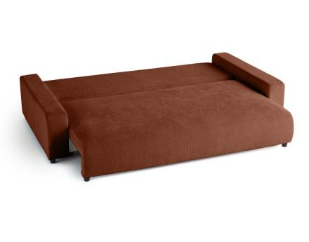 Canapé 3 places convertible avec coffre en velours texturé Pivoine