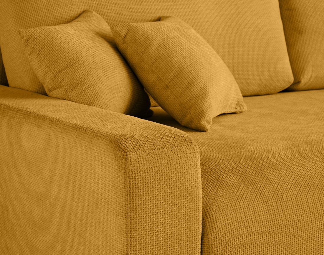 Canapé 3 places convertible avec coffre en velours texturé Pivoine