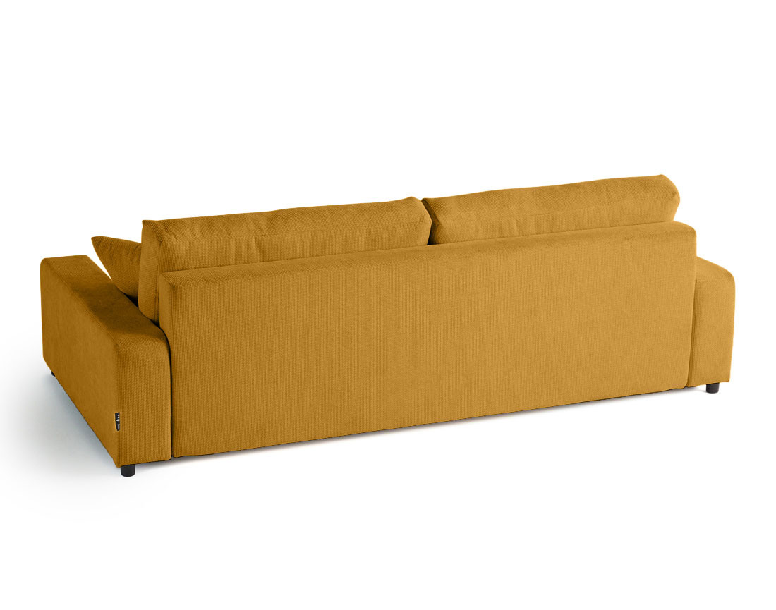 Canapé 3 places convertible avec coffre en velours texturé Pivoine