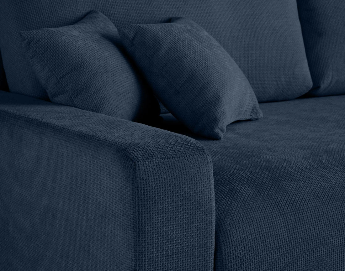 Canapé 3 places convertible avec coffre en velours texturé Pivoine