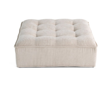 Pouf modulable en velours texturé Marisol