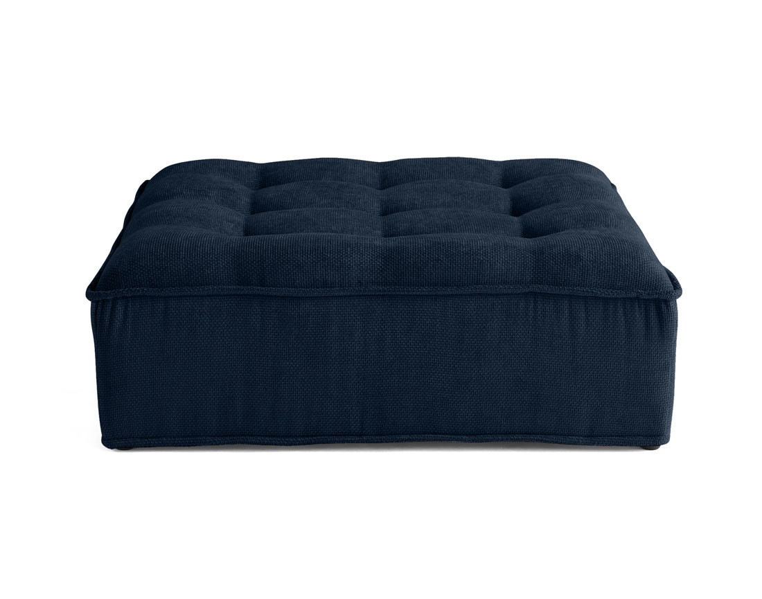 Pouf modulable en velours texturé Marisol