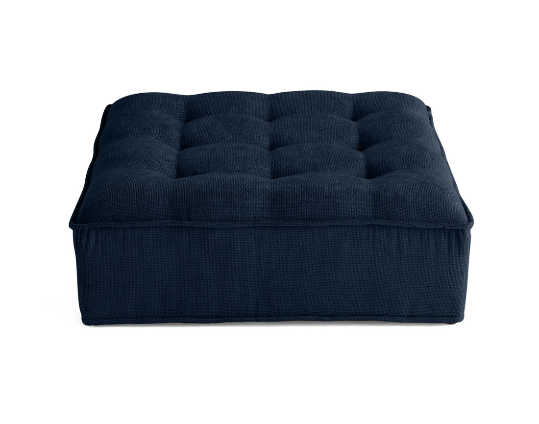 Pouf modulable en velours texturé Marisol