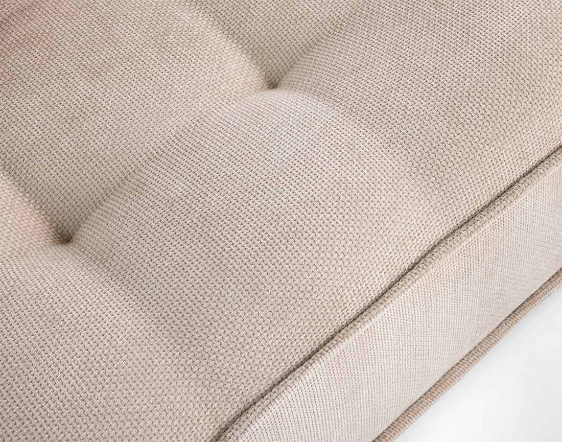 Canapé modulable droit 3 places en velours texturé Marisol