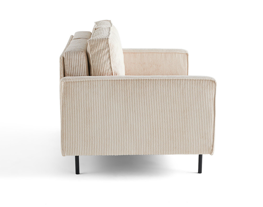 Canapé droit 2 places en velours côtelé Charlie Canapé droit 2 places en velours côtelé Charlie