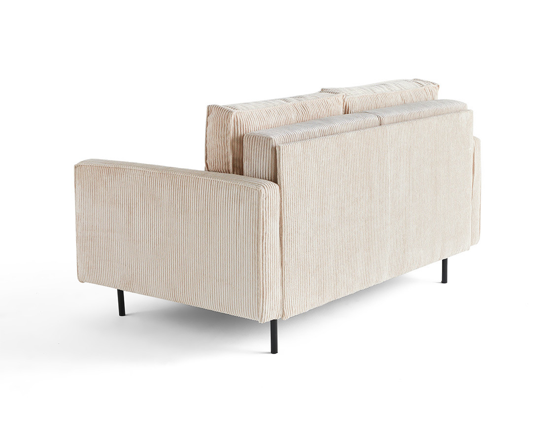 Canapé droit 2 places en velours côtelé Charlie Canapé droit 2 places en velours côtelé Charlie