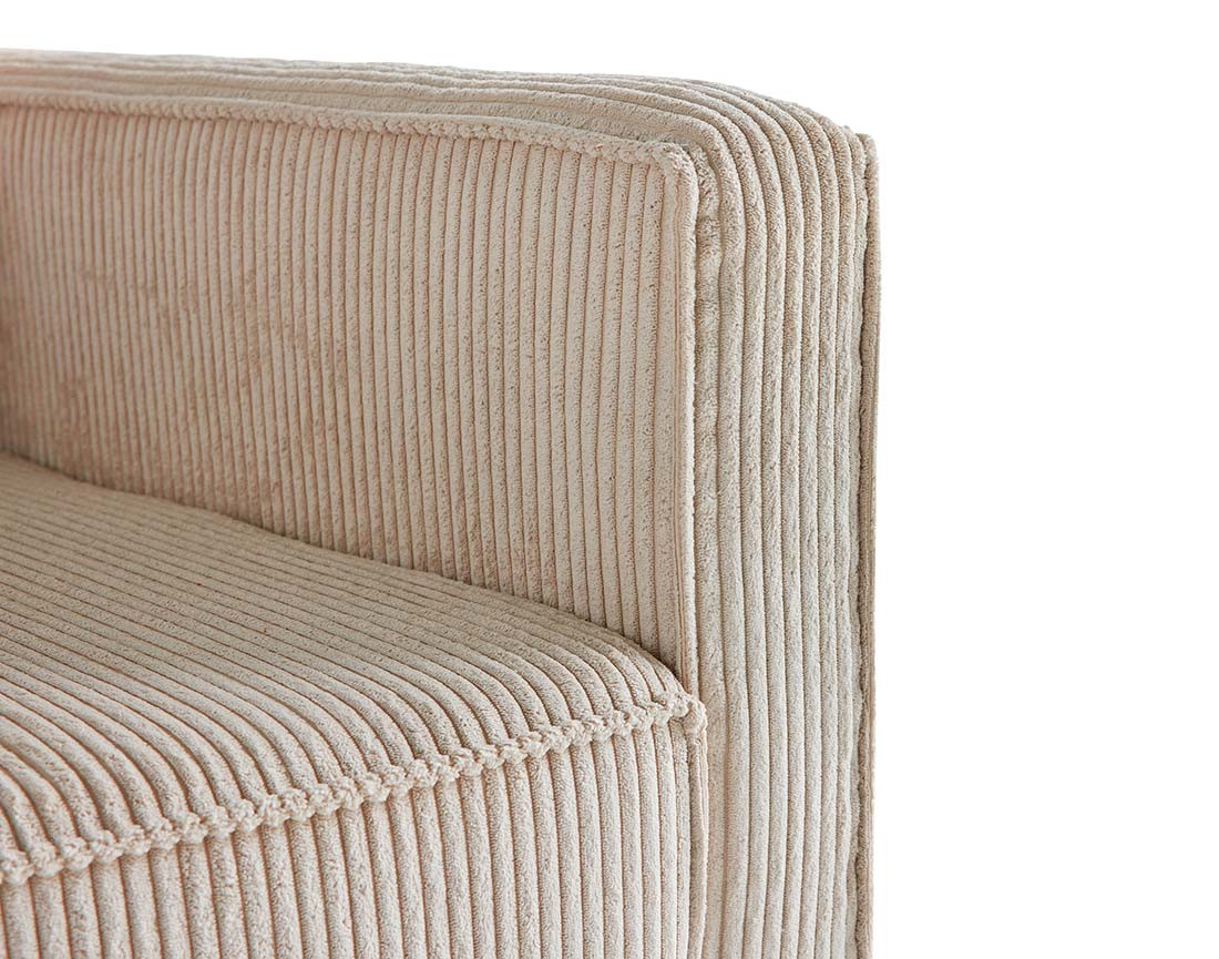 Canapé droit 2 places en velours côtelé Charlie Canapé droit 2 places en velours côtelé Charlie