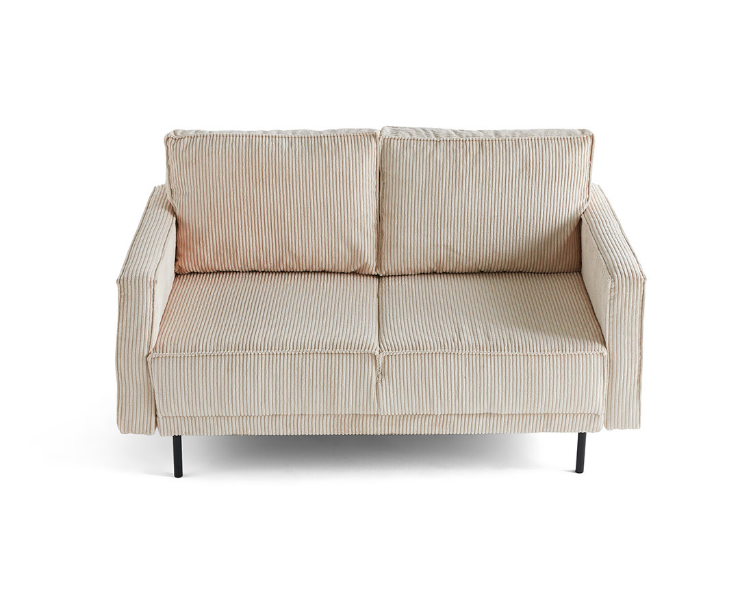 Canapé droit 2 places en velours côtelé Charlie Canapé droit 2 places en velours côtelé Charlie