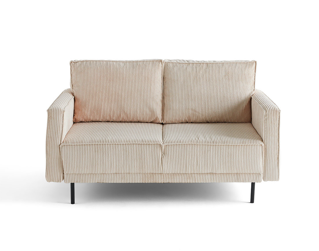 Canapé droit 2 places en velours côtelé Charlie Canapé droit 2 places en velours côtelé Charlie