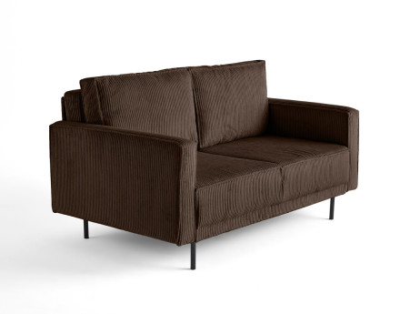 Canapé droit 2 places en velours côtelé Charlie