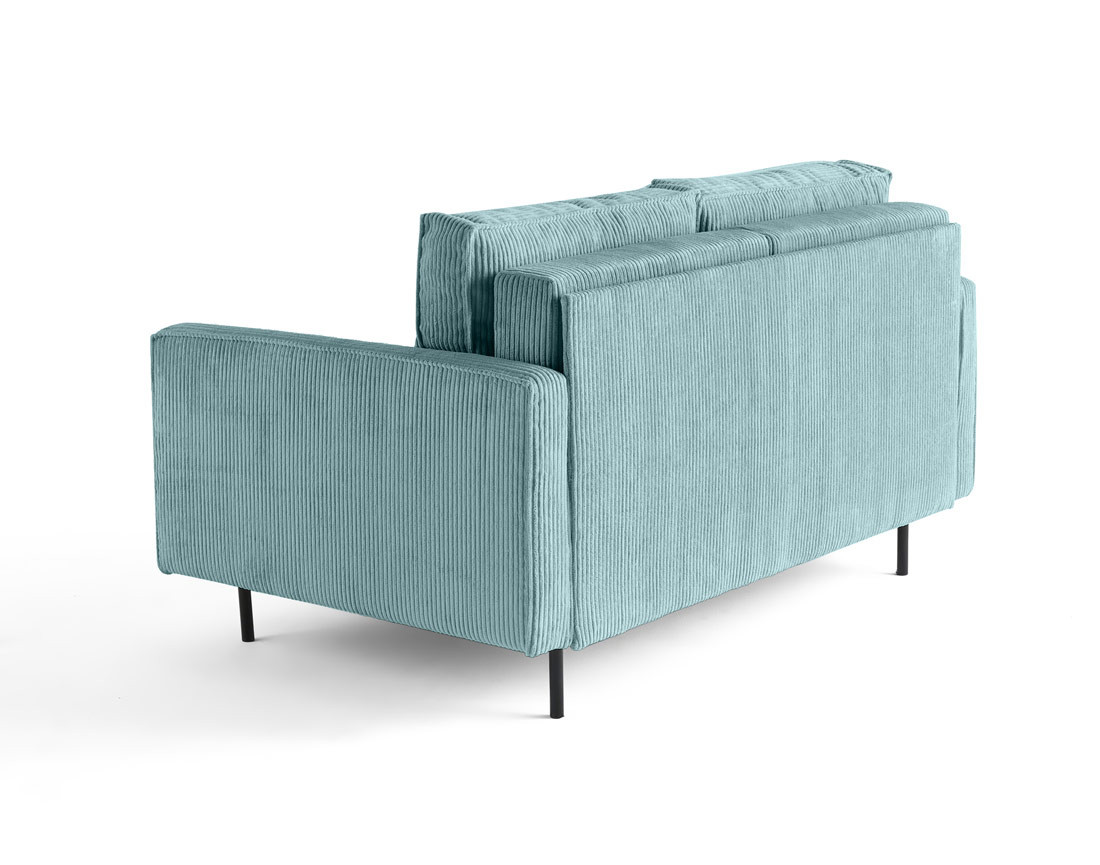 Canapé droit 2 places en velours côtelé Charlie