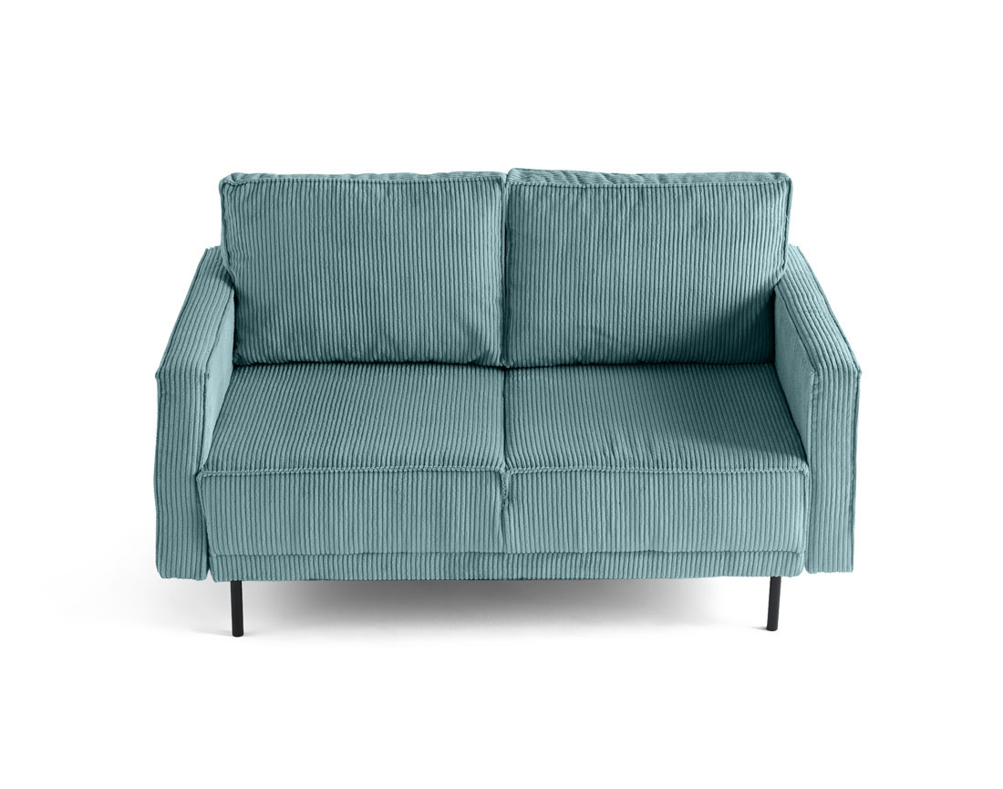 Canapé droit 2 places en velours côtelé Charlie