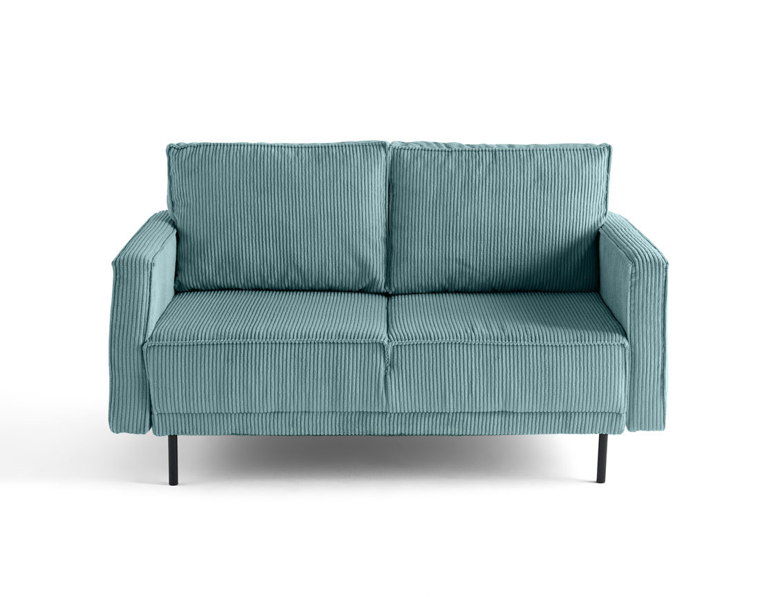 Canapé droit 2 places en velours côtelé Charlie