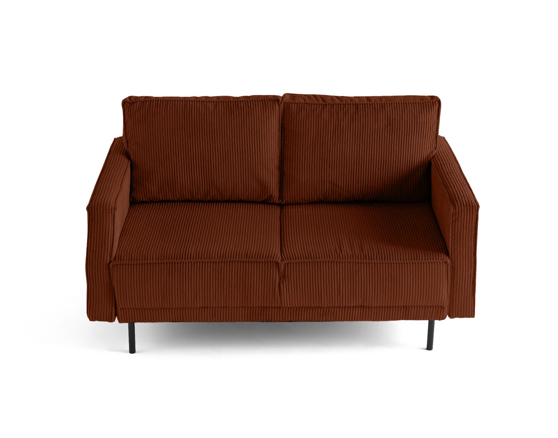 Canapé droit 2 places en velours côtelé Charlie