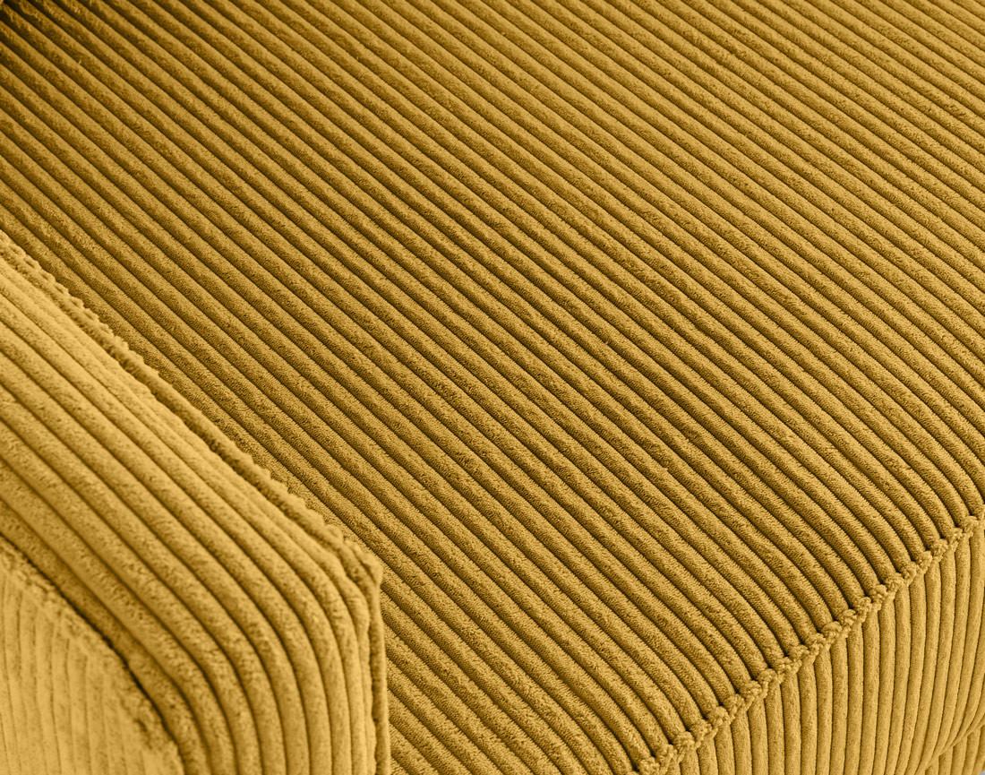 Canapé droit 2 places en velours côtelé Charlie