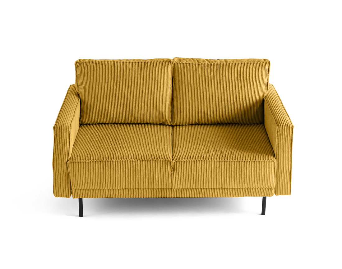 Canapé droit 2 places en velours côtelé Charlie