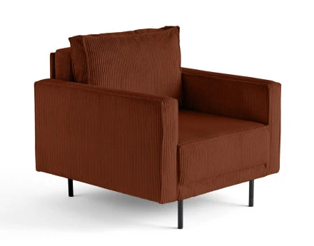 Fauteuil en velours côtelé...