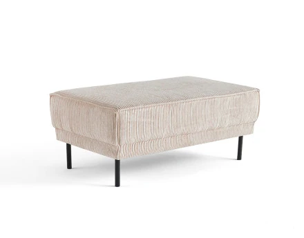 Pouf en velours côtelé avec pieds hauts Charlie