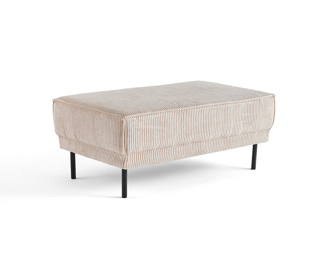 Pouf en velours côtelé avec pieds hauts Charlie