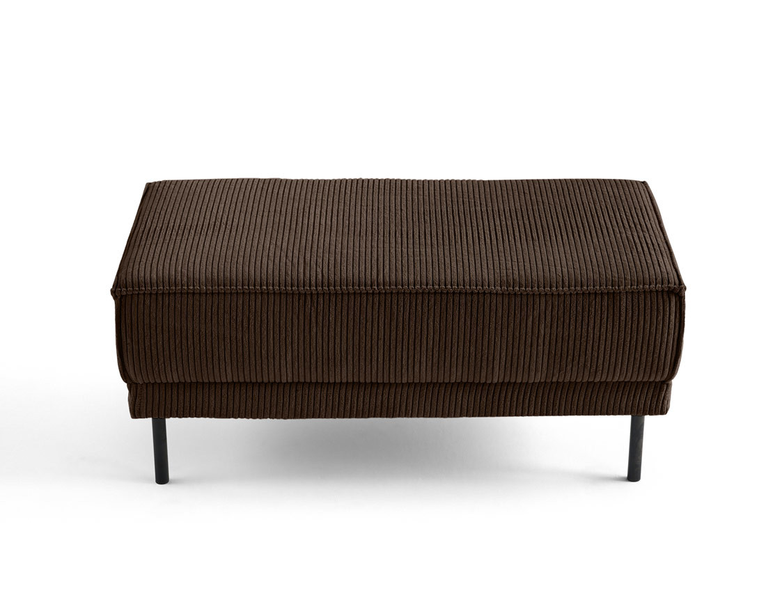 Pouf en velours côtelé avec pieds hauts Charlie