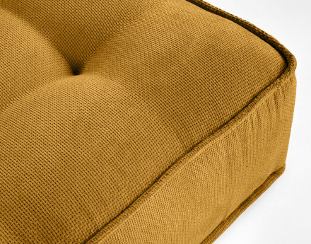 Canapé d'angle modulable 4 places en velours texturé Marisol