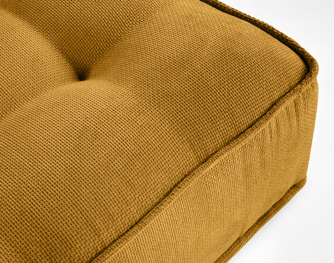 Canapé d'angle modulable 4 places en velours texturé Marisol