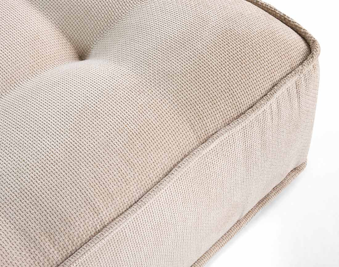 Canapé panoramique modulable 7 places en velours texturé Marisol