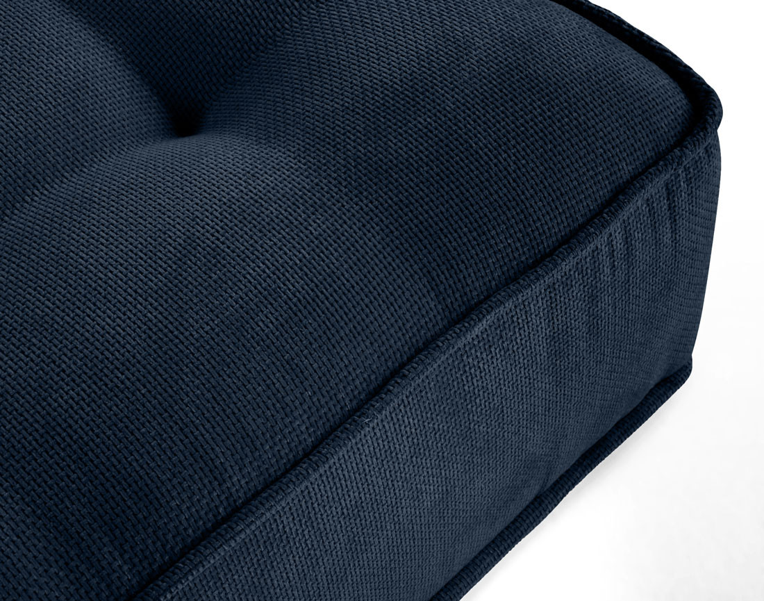 Canapé panoramique modulable 7 places en velours texturé Marisol