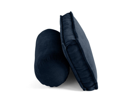 Lot de deux coussins de dossier en velours texturé Marisol