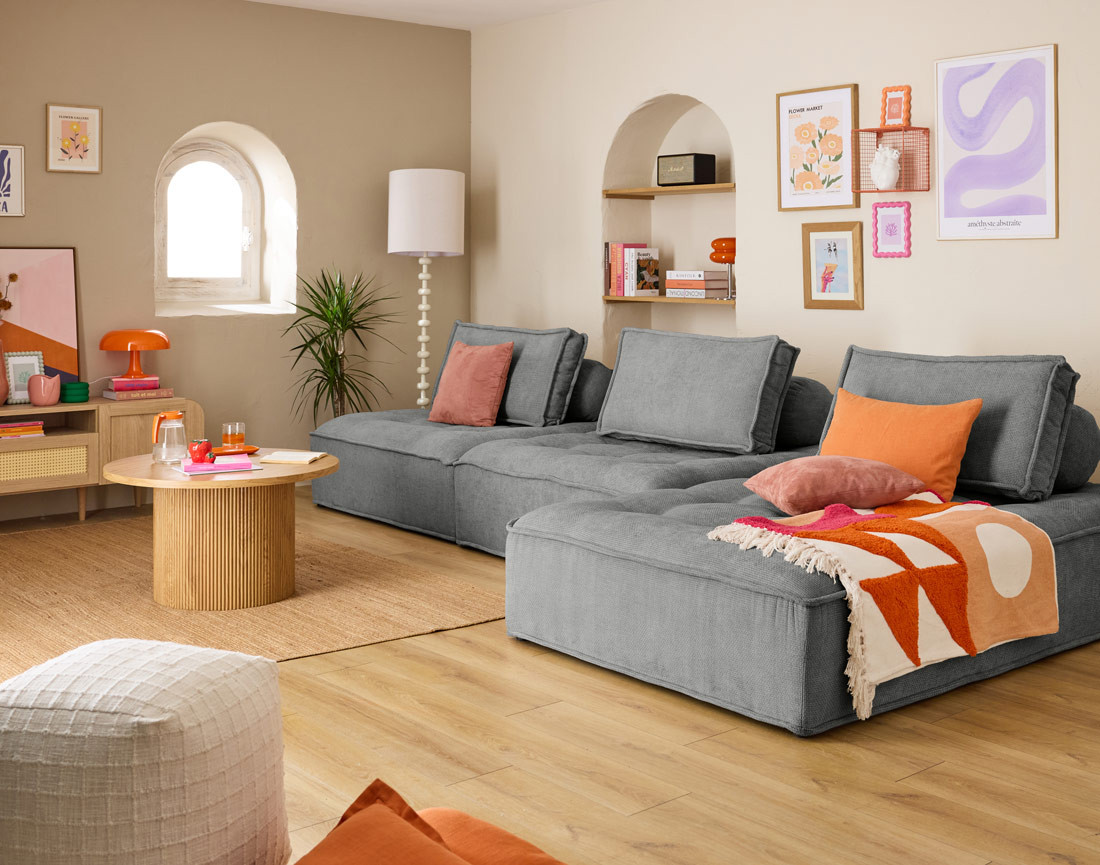 Lot de deux coussins de dossier en velours texturé Marisol