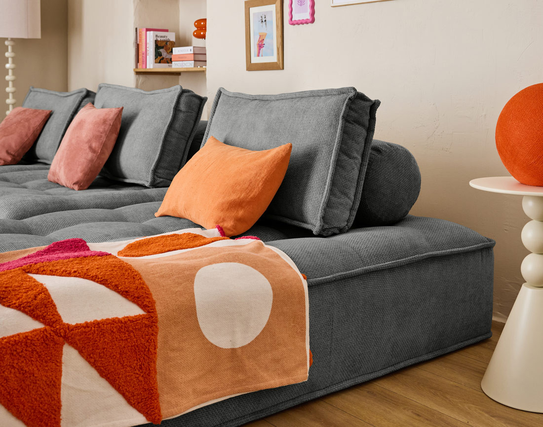 Lot de deux coussins de dossier en velours texturé Marisol