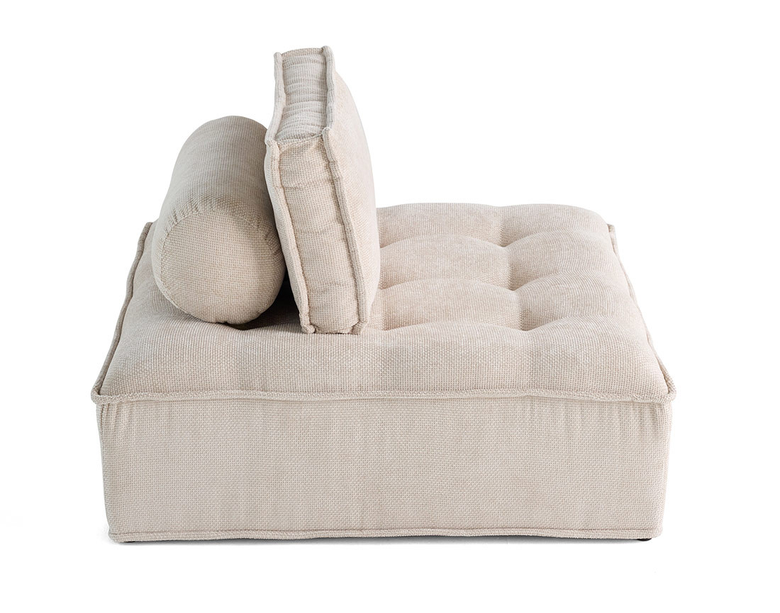 Module d'assise 1 place en velours texturé Marisol Module d'assise 1 place en velours texturé Marisol