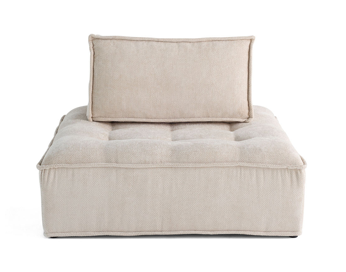 Module d'assise 1 place en velours texturé Marisol Module d'assise 1 place en velours texturé Marisol