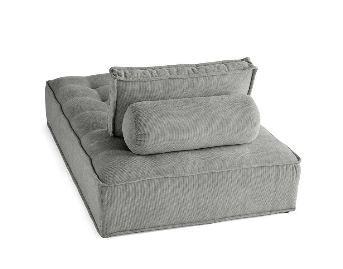Module d'assise méridienne 2 places en velours texturé Marisol Module d'assise méridienne 2 places en velours texturé Marisol