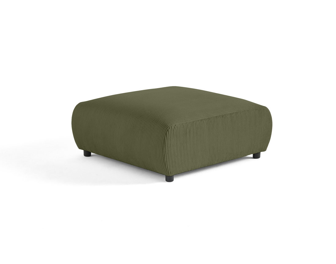 Pouf modulable en velours côtelé Garance