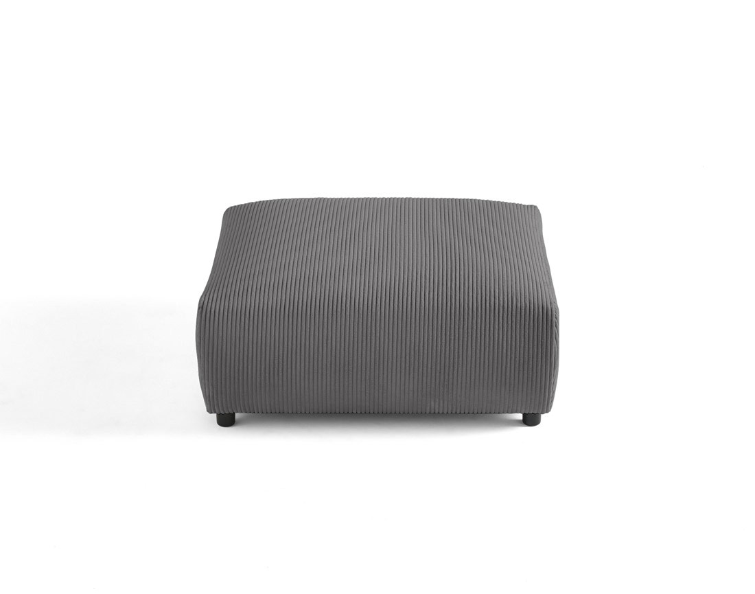 Pouf modulable en velours côtelé Garance