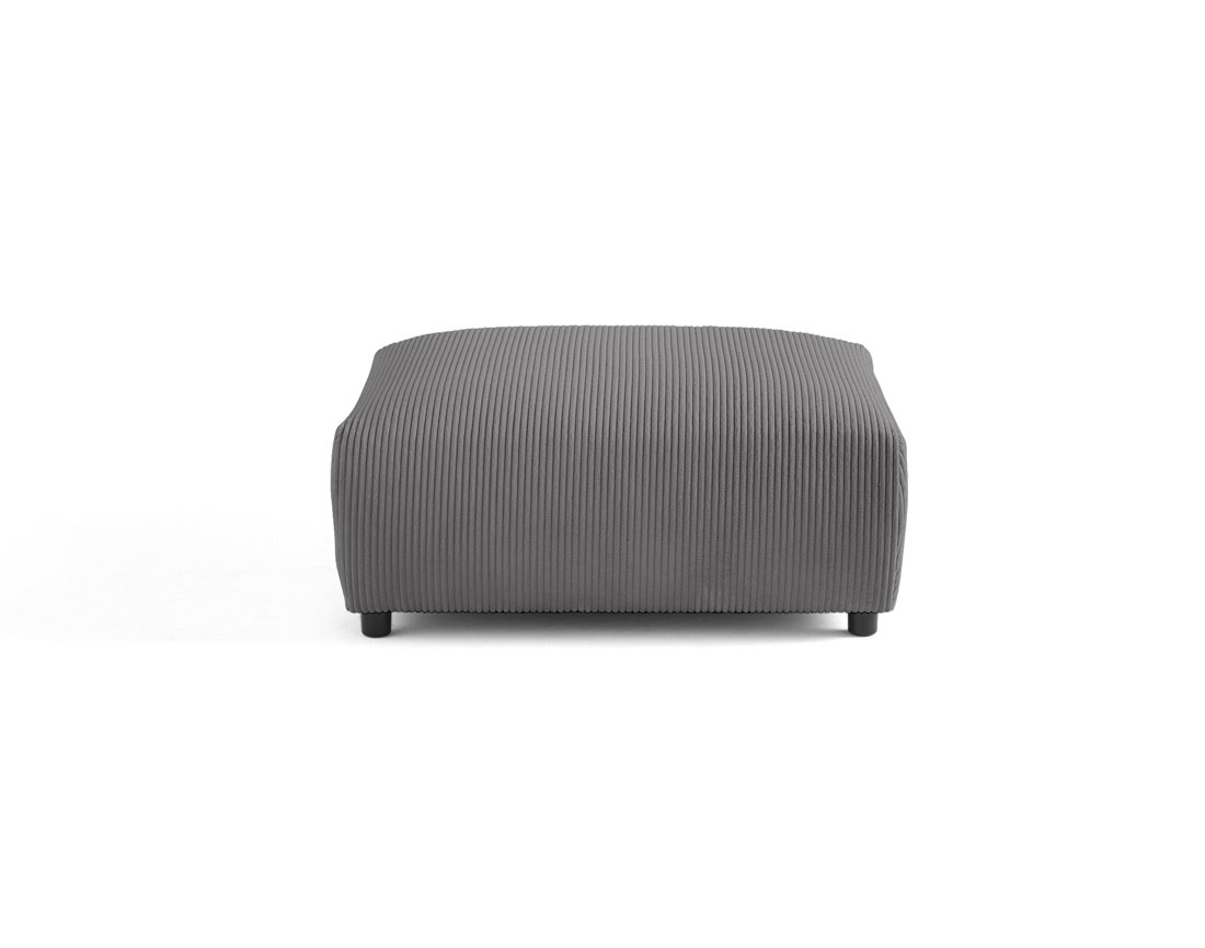 Pouf modulable en velours côtelé Garance