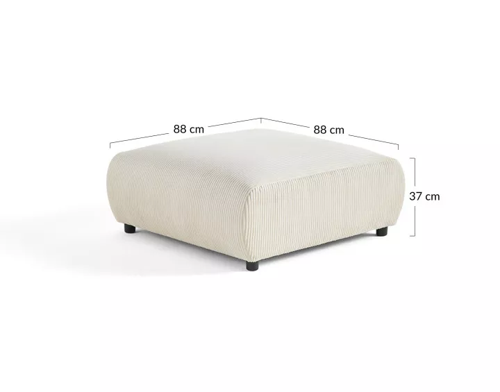 Pouf modulable en velours côtelé Garance