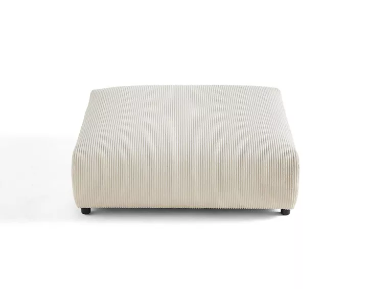 Grand pouf modulable en velours côtelé Garance