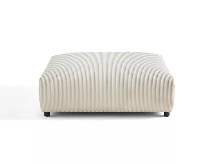 Grand pouf modulable en velours côtelé Garance