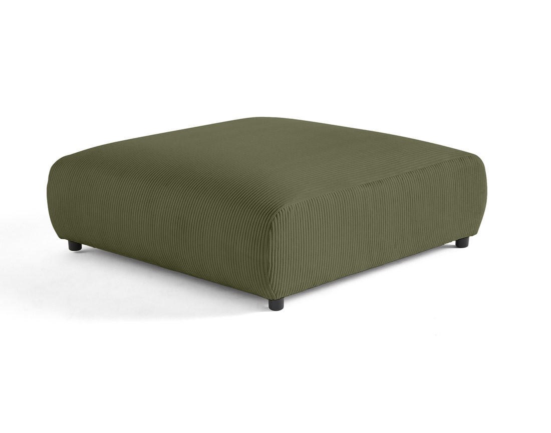 Grand pouf modulable en velours côtelé Garance