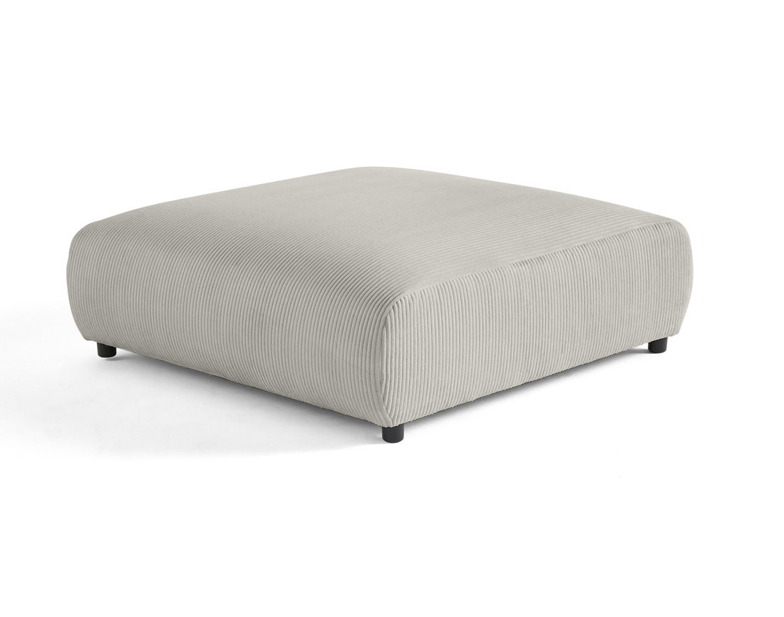 Grand pouf modulable en velours côtelé Garance