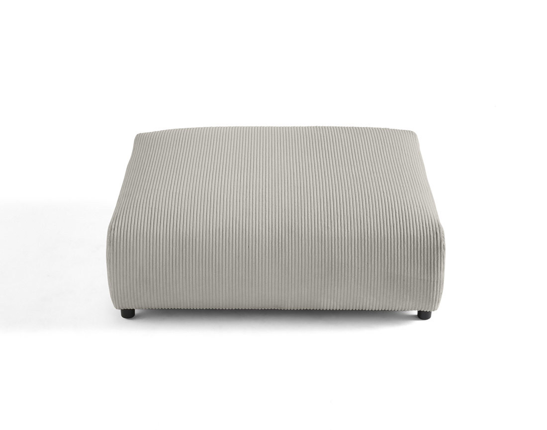 Grand pouf modulable en velours côtelé Garance